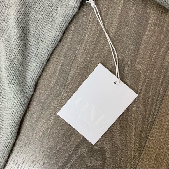 Free People One Teaspoon Classic Cotton Chunky Knit Sweater Grey Oversized Small - Picture 12 of 16